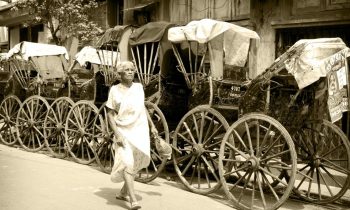 kolkata Oldtime Hand-pulled Rickshaws